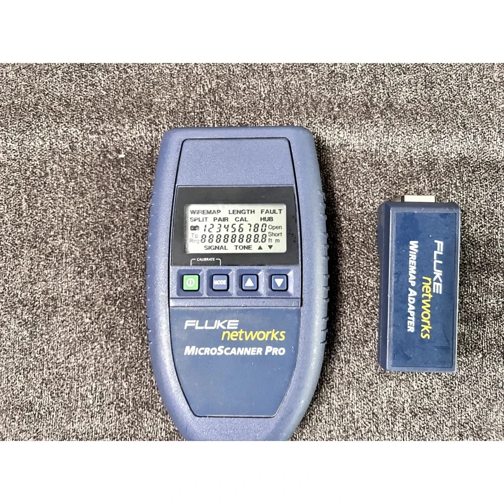 Fluke Networks MicroScanner Pro Cable Tester, with WireMap Adapter